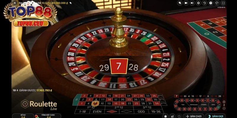 Cách bắt đầu chơi Roulette tại Top88