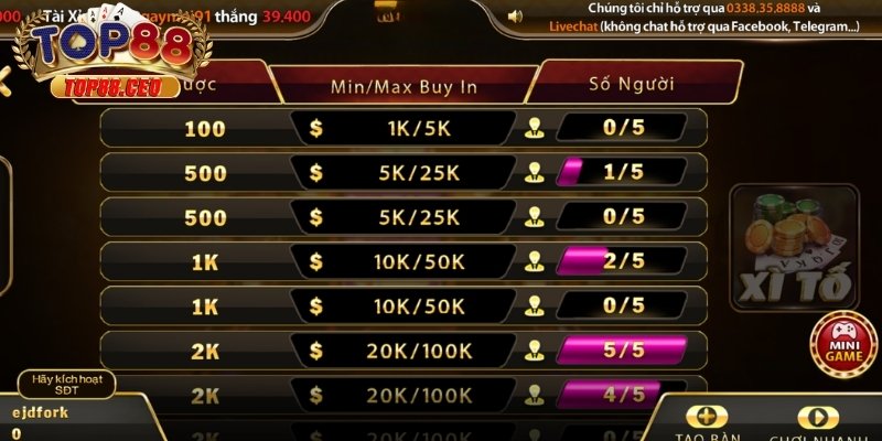 Mẹo chơi Xì Tố hiệu quả tại Top88