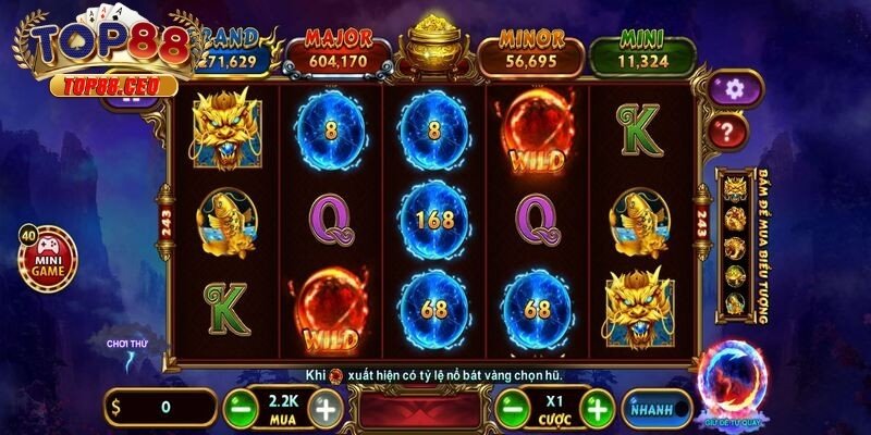 Cách chơi Slot Kho Báu Tứ Linh tại Top88